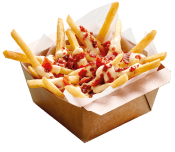 cheese bacon fries pizza