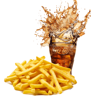 Can drink + small chips